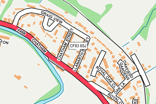 CF83 8SJ map - OS OpenMap – Local (Ordnance Survey)