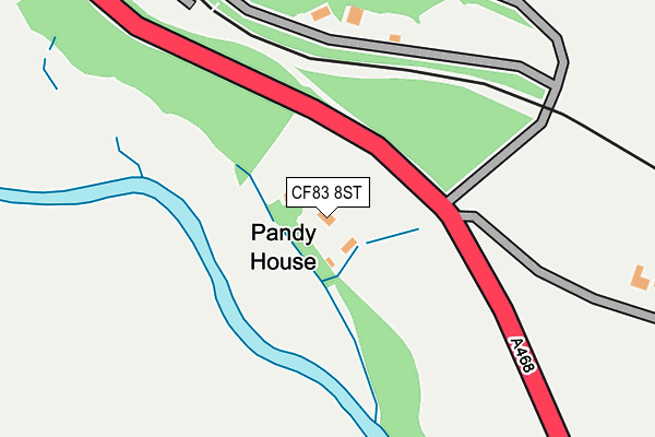 CF83 8ST map - OS OpenMap – Local (Ordnance Survey)