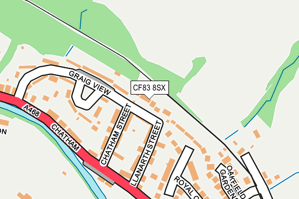 CF83 8SX map - OS OpenMap – Local (Ordnance Survey)