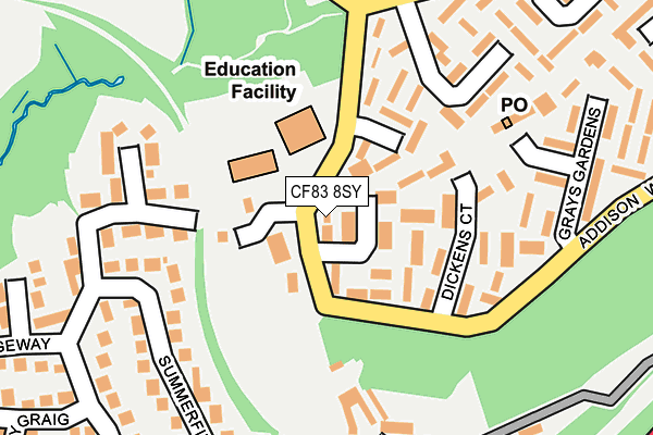 CF83 8SY map - OS OpenMap – Local (Ordnance Survey)