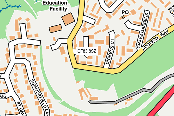 CF83 8SZ map - OS OpenMap – Local (Ordnance Survey)