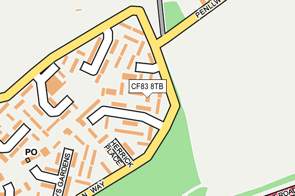 CF83 8TB map - OS OpenMap – Local (Ordnance Survey)