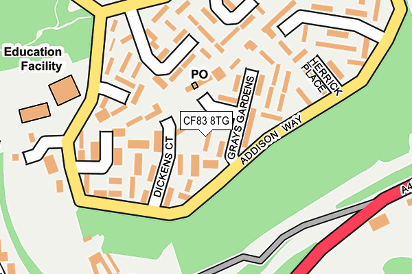 CF83 8TG map - OS OpenMap – Local (Ordnance Survey)