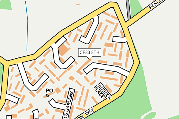 CF83 8TH map - OS OpenMap – Local (Ordnance Survey)