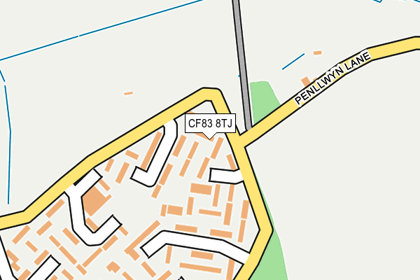 CF83 8TJ map - OS OpenMap – Local (Ordnance Survey)