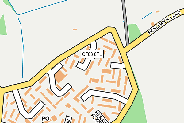 CF83 8TL map - OS OpenMap – Local (Ordnance Survey)