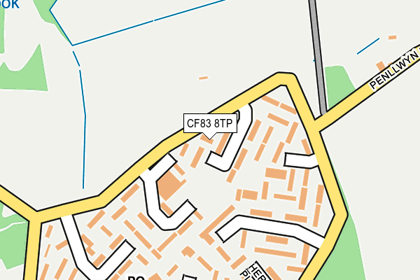 CF83 8TP map - OS OpenMap – Local (Ordnance Survey)