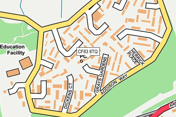 CF83 8TQ map - OS OpenMap – Local (Ordnance Survey)