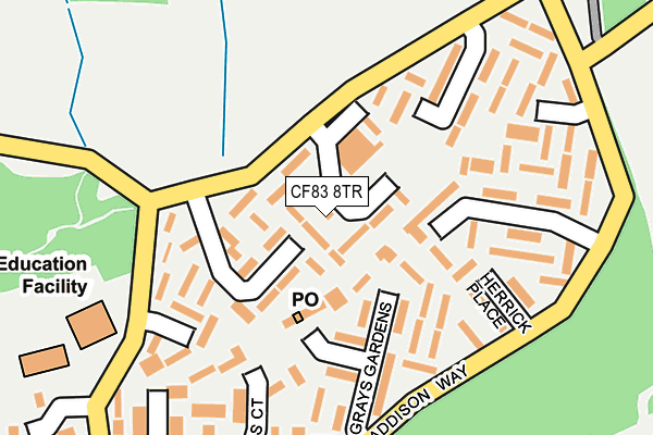 CF83 8TR map - OS OpenMap – Local (Ordnance Survey)