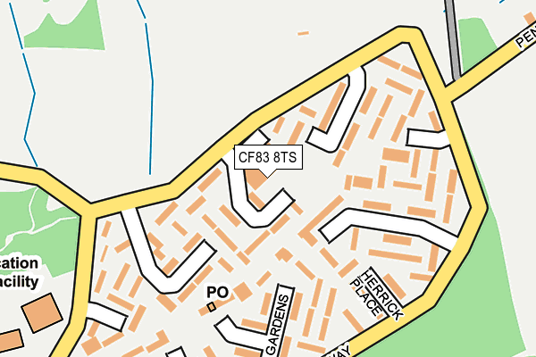CF83 8TS map - OS OpenMap – Local (Ordnance Survey)