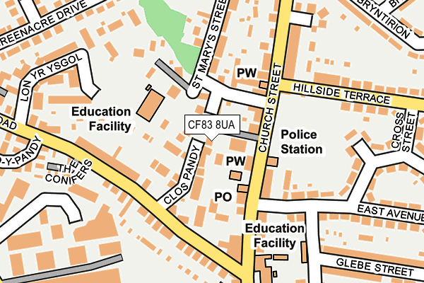 CF83 8UA map - OS OpenMap – Local (Ordnance Survey)