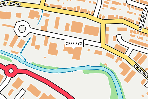 CF83 8YG map - OS OpenMap – Local (Ordnance Survey)