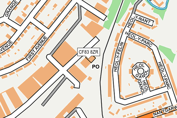 CF83 8ZR map - OS OpenMap – Local (Ordnance Survey)