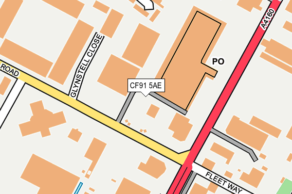 CF91 5AE map - OS OpenMap – Local (Ordnance Survey)