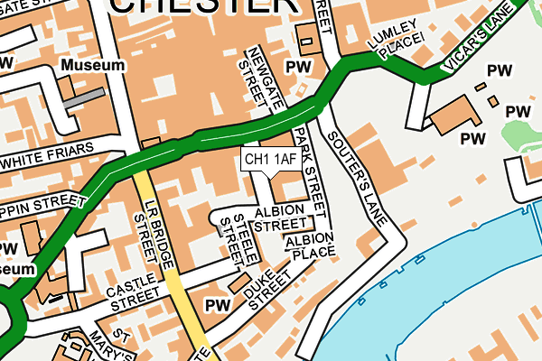 CH1 1AF map - OS OpenMap – Local (Ordnance Survey)