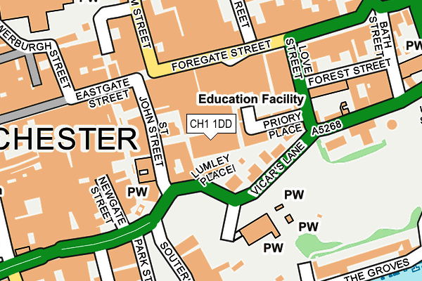 CH1 1DD map - OS OpenMap – Local (Ordnance Survey)