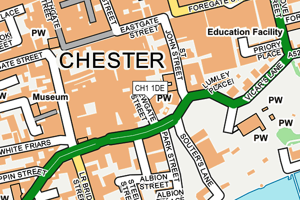 CH1 1DE map - OS OpenMap – Local (Ordnance Survey)