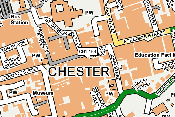 CH1 1ES map - OS OpenMap – Local (Ordnance Survey)