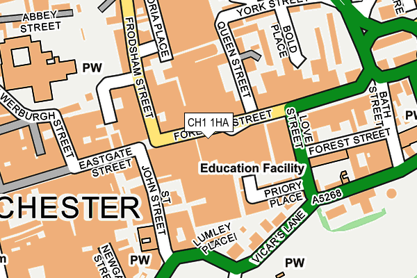 CH1 1HA map - OS OpenMap – Local (Ordnance Survey)