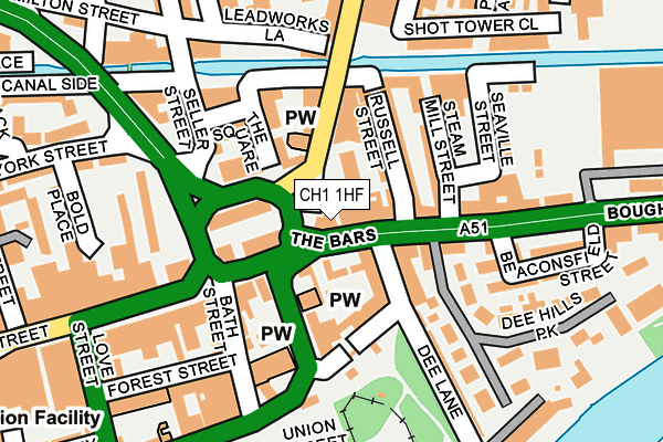 CH1 1HF map - OS OpenMap – Local (Ordnance Survey)