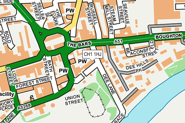 CH1 1HJ map - OS OpenMap – Local (Ordnance Survey)