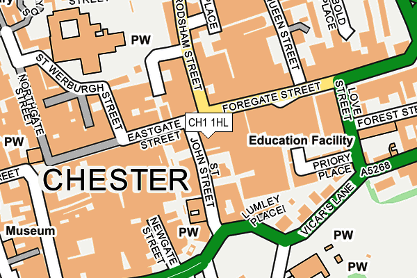 CH1 1HL map - OS OpenMap – Local (Ordnance Survey)