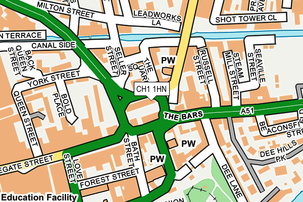 CH1 1HN map - OS OpenMap – Local (Ordnance Survey)