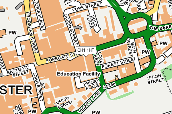 CH1 1HT map - OS OpenMap – Local (Ordnance Survey)