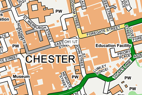 CH1 1JT map - OS OpenMap – Local (Ordnance Survey)