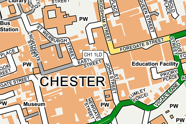 CH1 1LD map - OS OpenMap – Local (Ordnance Survey)