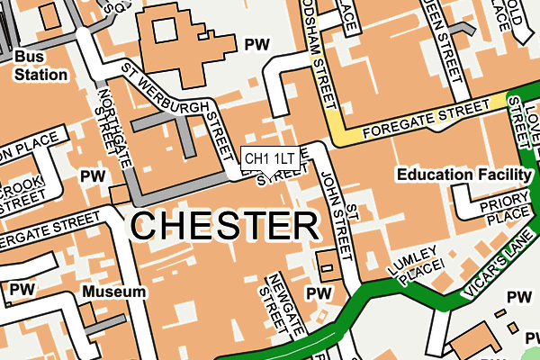 CH1 1LT map - OS OpenMap – Local (Ordnance Survey)