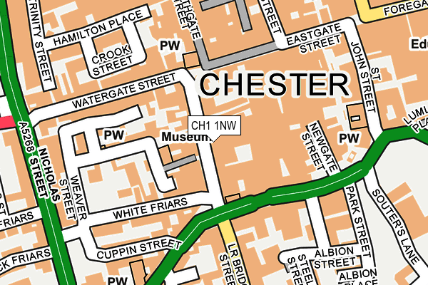 CH1 1NW map - OS OpenMap – Local (Ordnance Survey)