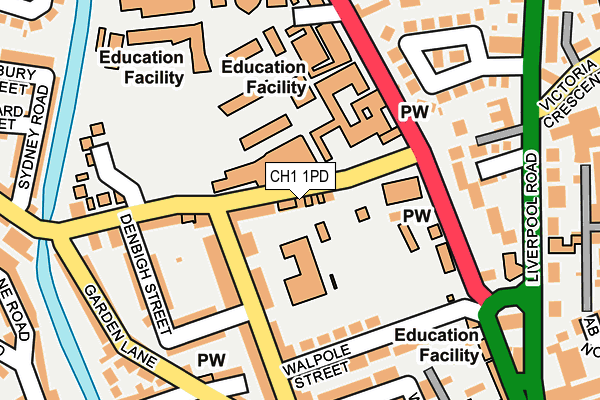 CH1 1PD map - OS OpenMap – Local (Ordnance Survey)