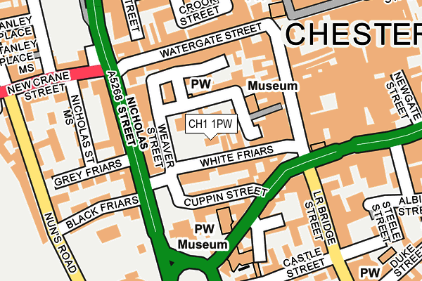 CH1 1PW map - OS OpenMap – Local (Ordnance Survey)