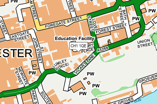 CH1 1QE map - OS OpenMap – Local (Ordnance Survey)