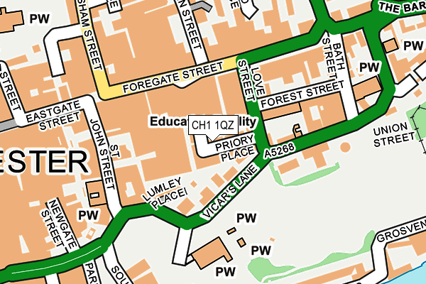 CH1 1QZ map - OS OpenMap – Local (Ordnance Survey)