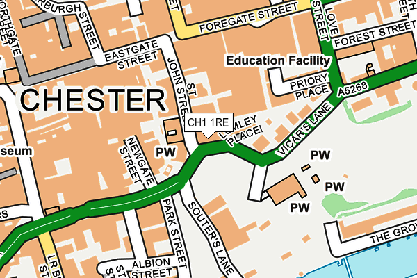 CH1 1RE map - OS OpenMap – Local (Ordnance Survey)