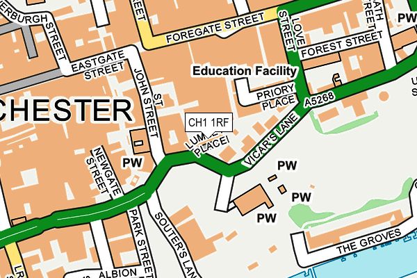 CH1 1RF map - OS OpenMap – Local (Ordnance Survey)