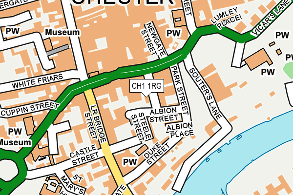 CH1 1RG map - OS OpenMap – Local (Ordnance Survey)