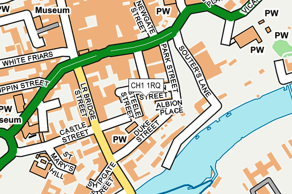 CH1 1RQ map - OS OpenMap – Local (Ordnance Survey)