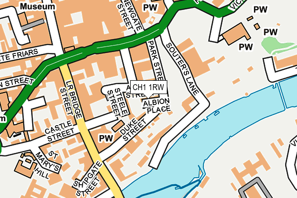 CH1 1RW map - OS OpenMap – Local (Ordnance Survey)