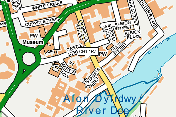 CH1 1RZ map - OS OpenMap – Local (Ordnance Survey)