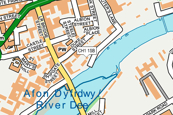 CH1 1SB map - OS OpenMap – Local (Ordnance Survey)