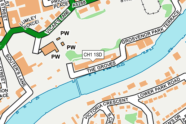 CH1 1SD map - OS OpenMap – Local (Ordnance Survey)