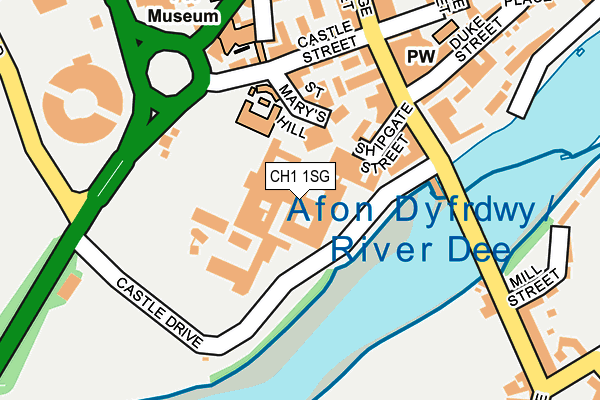 CH1 1SG map - OS OpenMap – Local (Ordnance Survey)