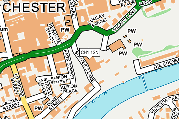 CH1 1SN map - OS OpenMap – Local (Ordnance Survey)