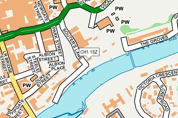 CH1 1SZ map - OS OpenMap – Local (Ordnance Survey)