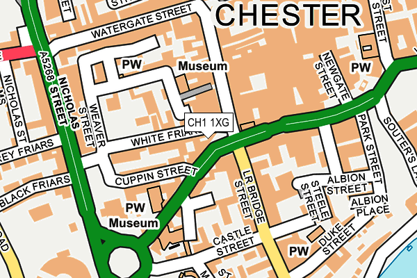 CH1 1XG map - OS OpenMap – Local (Ordnance Survey)