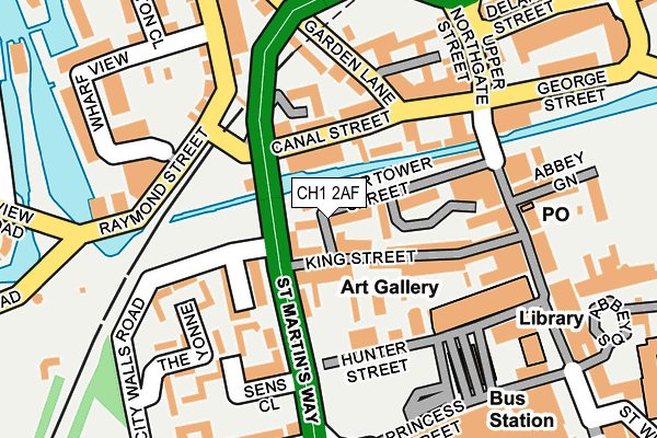 CH1 2AF map - OS OpenMap – Local (Ordnance Survey)