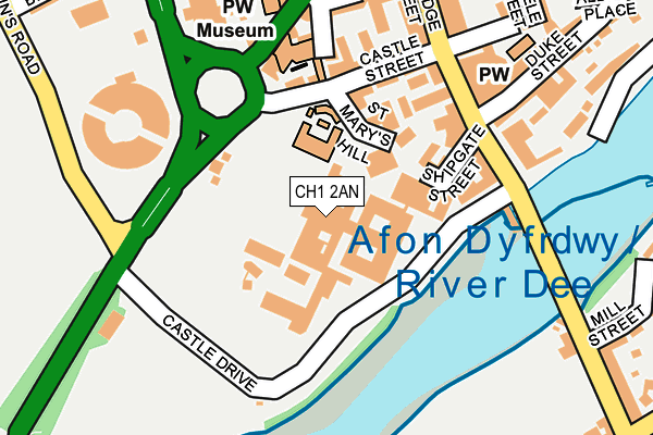 CH1 2AN map - OS OpenMap – Local (Ordnance Survey)